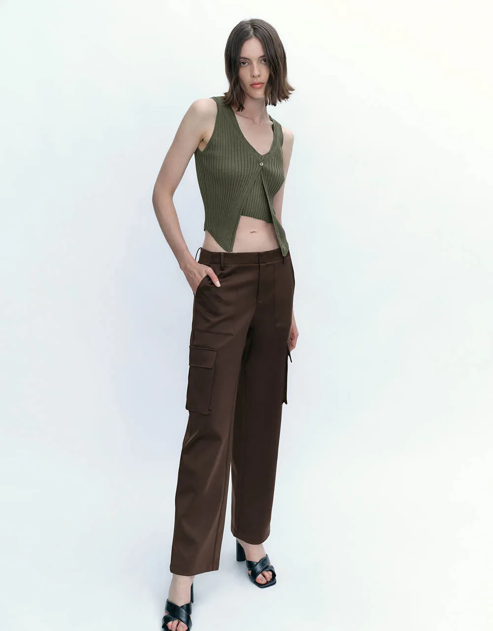 2 In 1 Halter Neck Knitted Vest