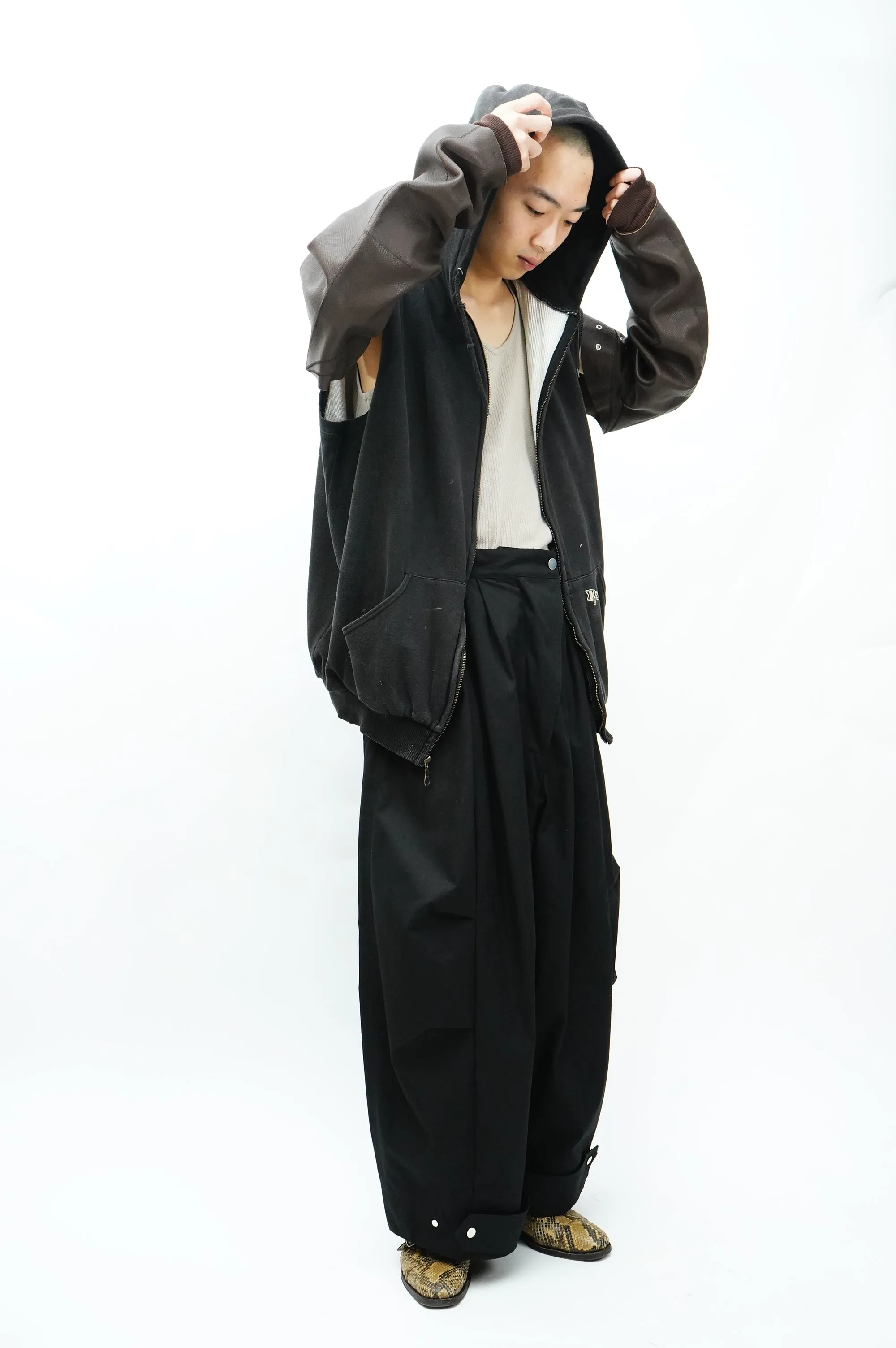 90's "KEY" -Thermal Liner Zip Up Sweat Vest-