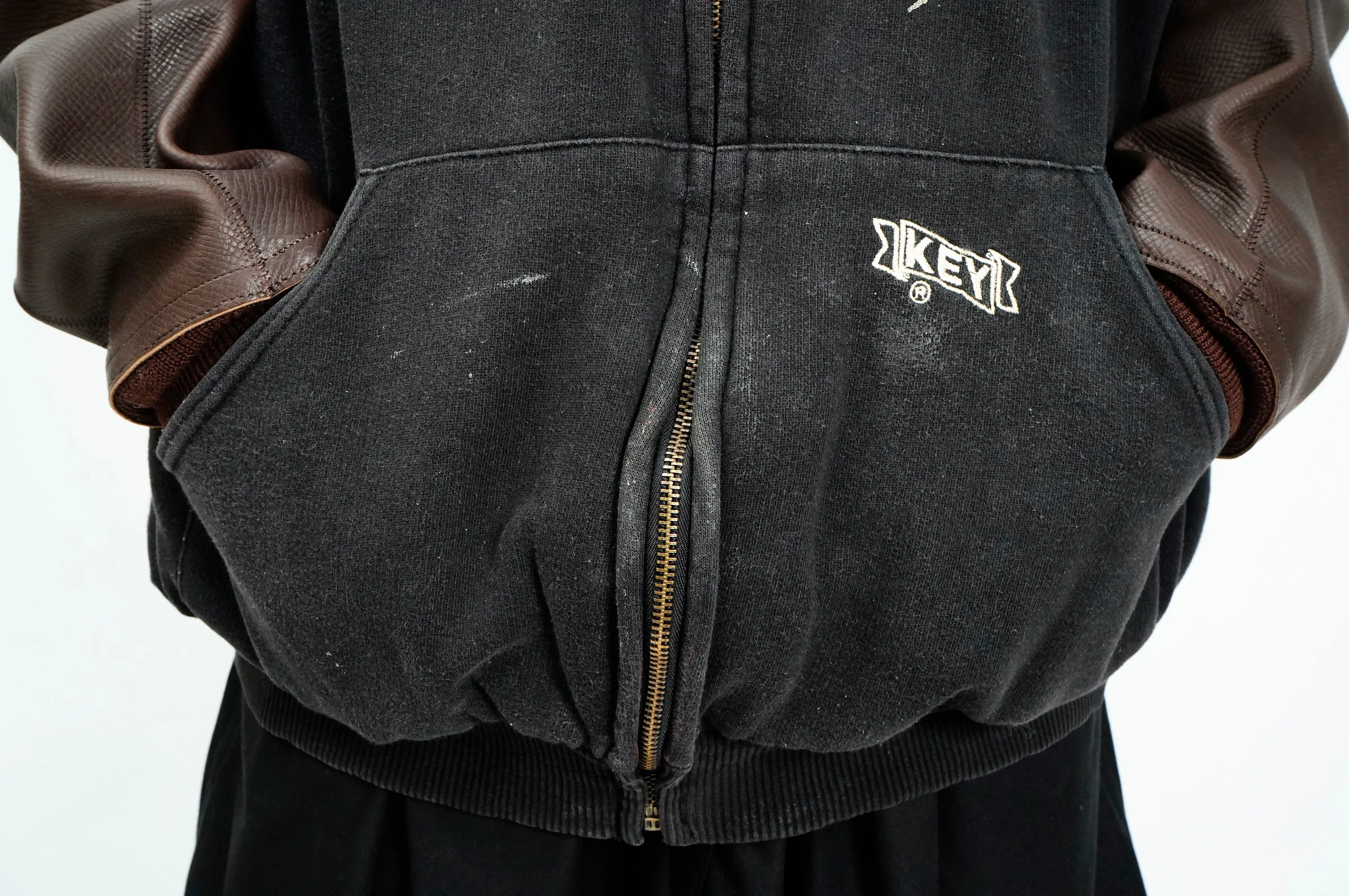 90's "KEY" -Thermal Liner Zip Up Sweat Vest-