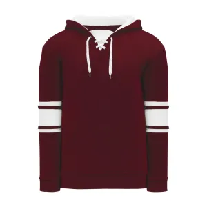 A1845-233 Maroon/White Blank Hoodie Sweatshirt