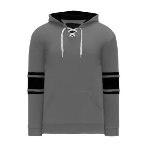 A1845-930 Heather Charcoal/Black Blank Hoodie Sweatshirt