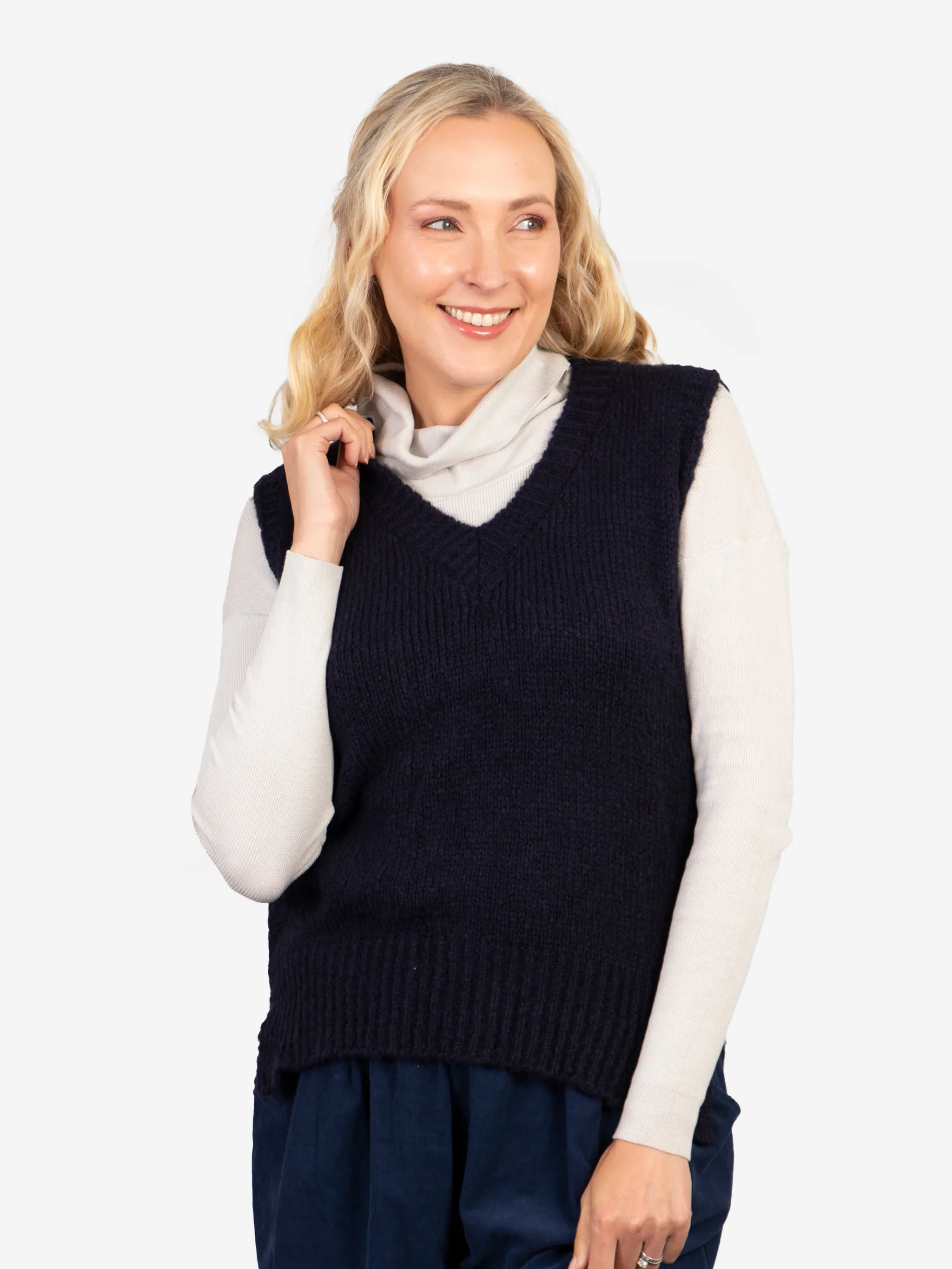 Adeline Tank Top - Navy Blue