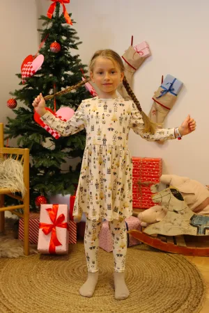 ALMA-LS-BABYDOLL-DRESS (KIDS) - NUTCRACKER CREME