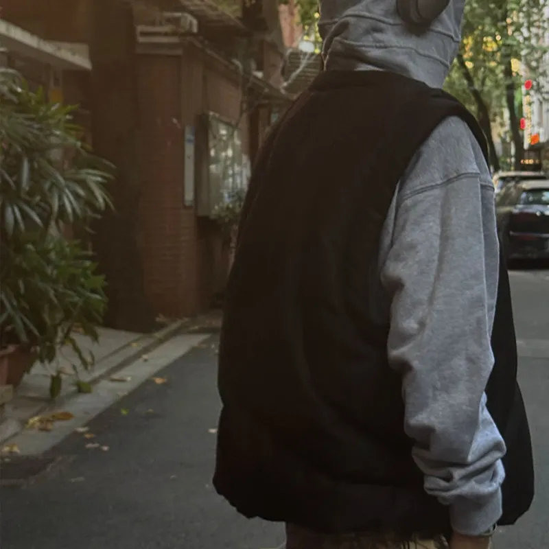 AMEKAJI STREETWEAR COTTON PUFFER VEST