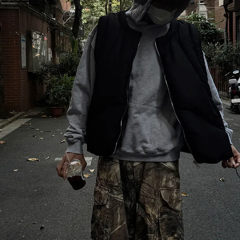 AMEKAJI STREETWEAR COTTON PUFFER VEST