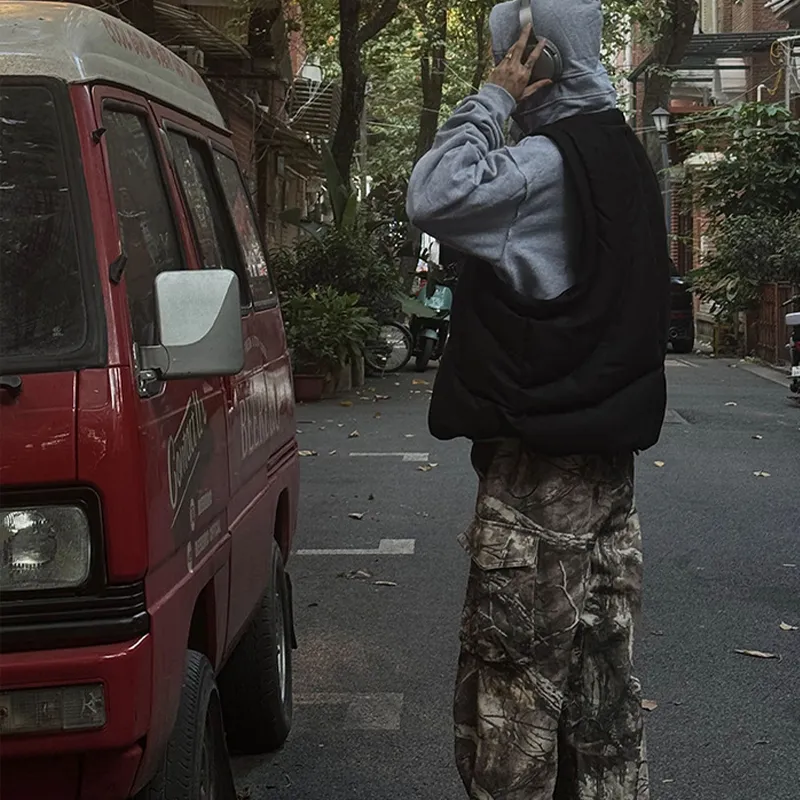 AMEKAJI STREETWEAR COTTON PUFFER VEST