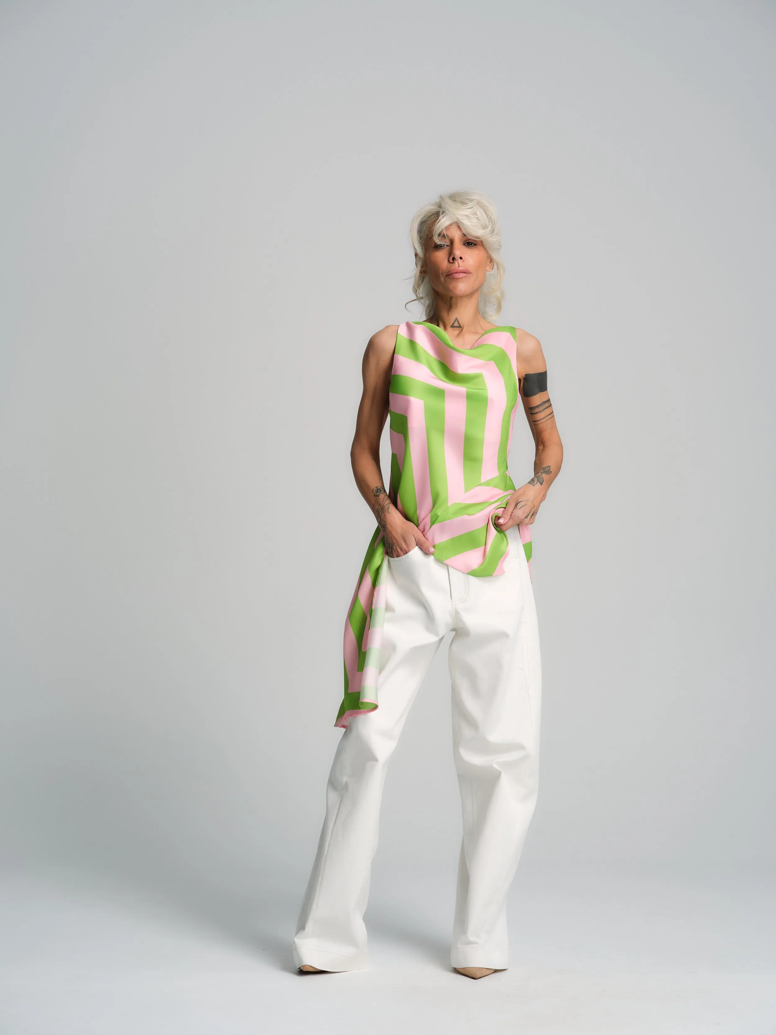Baggy White Jeans