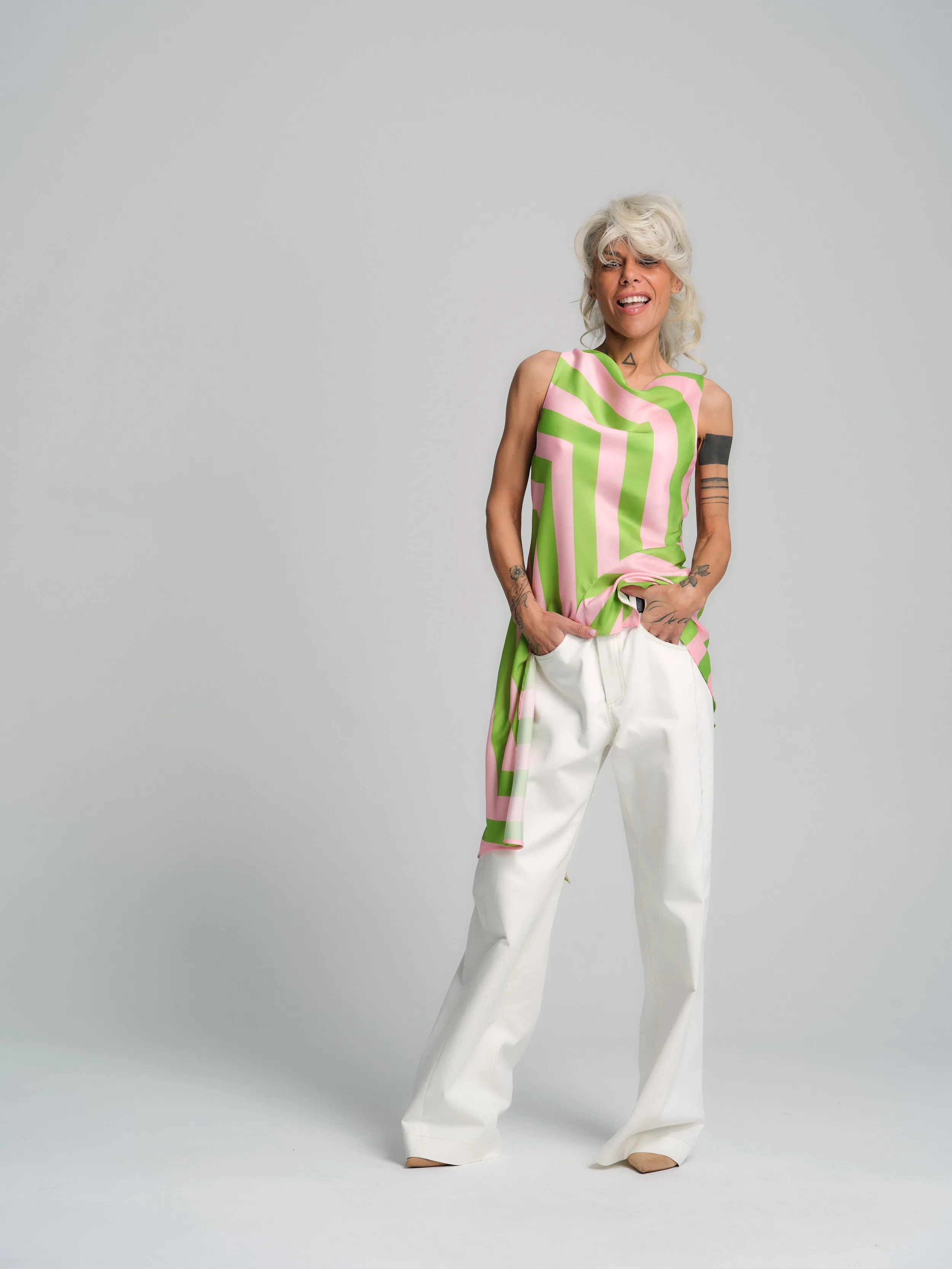 Baggy White Jeans