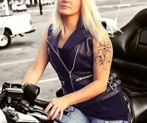 Black Leather "Goddess" Motorcycle Vest