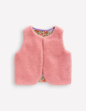 Borg Gilet-Almond Pink