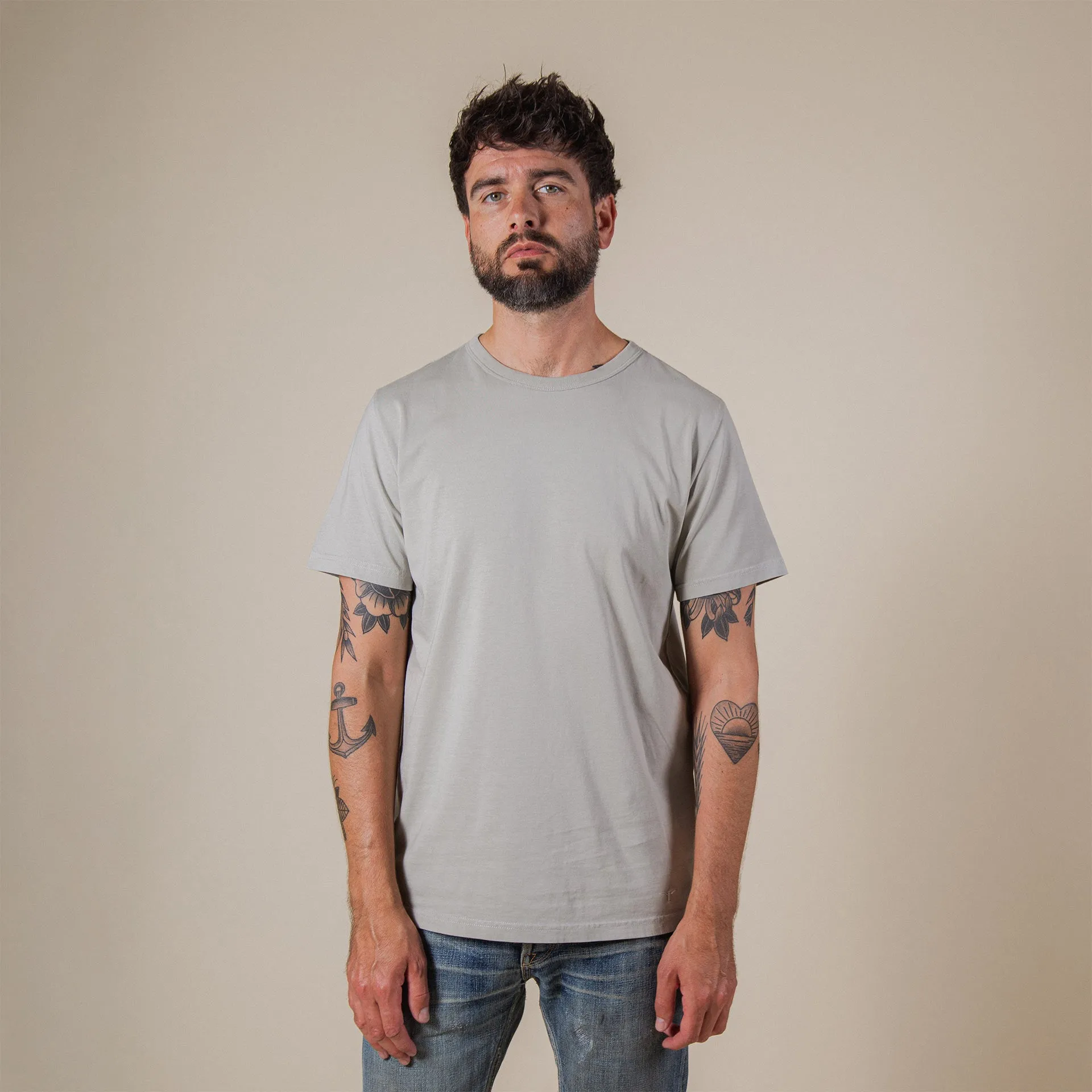 BT-08 CLASSIC TEE ash basic jersey