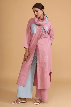 Color Block Painted Tunic Set