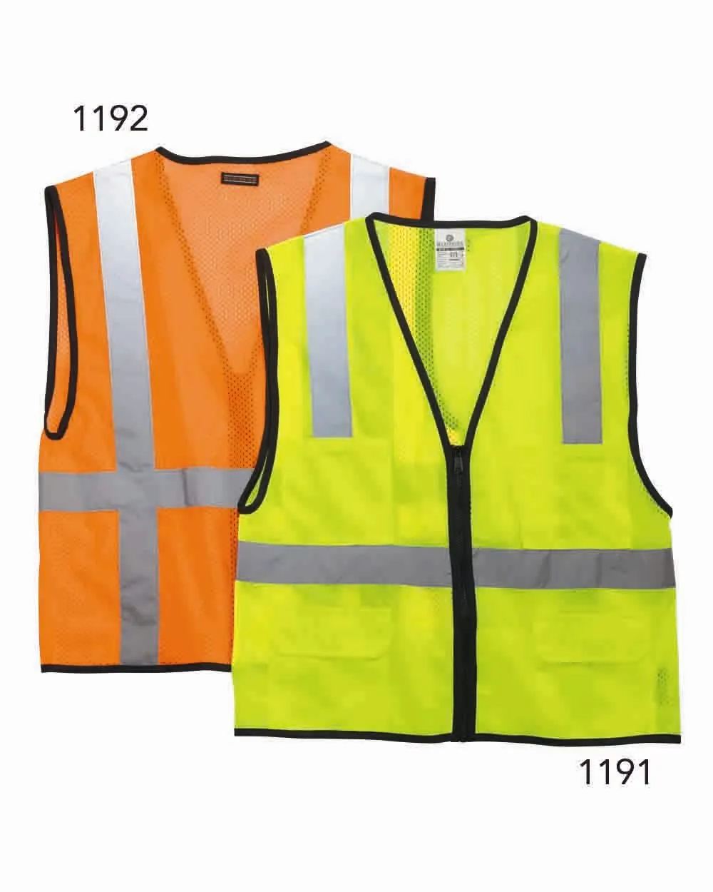 Custom Embroidery - Kishigo - Economy Mesh 6-Pocket Vest - 1191-1192