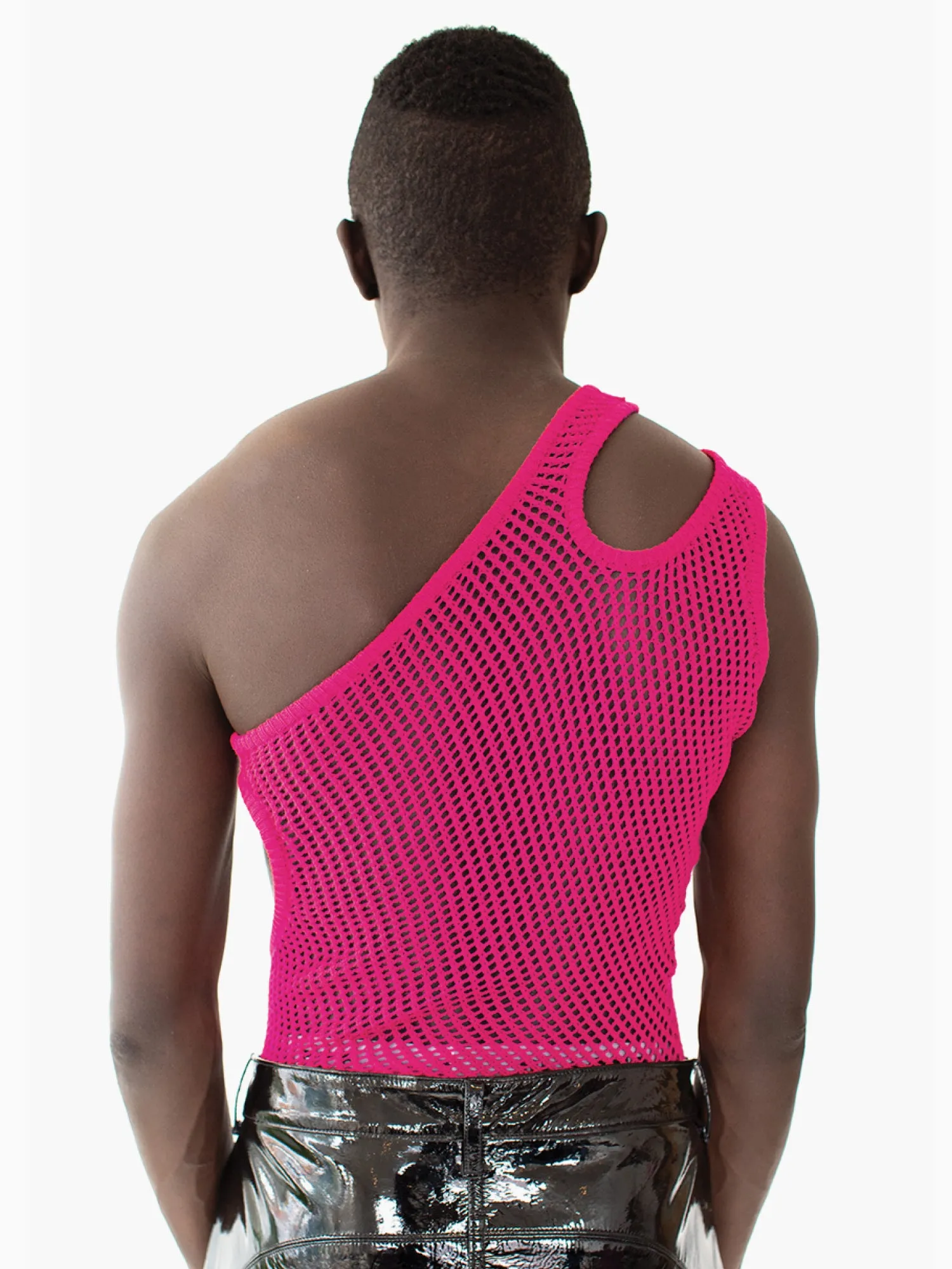 Cut-Out String Vest Pink
