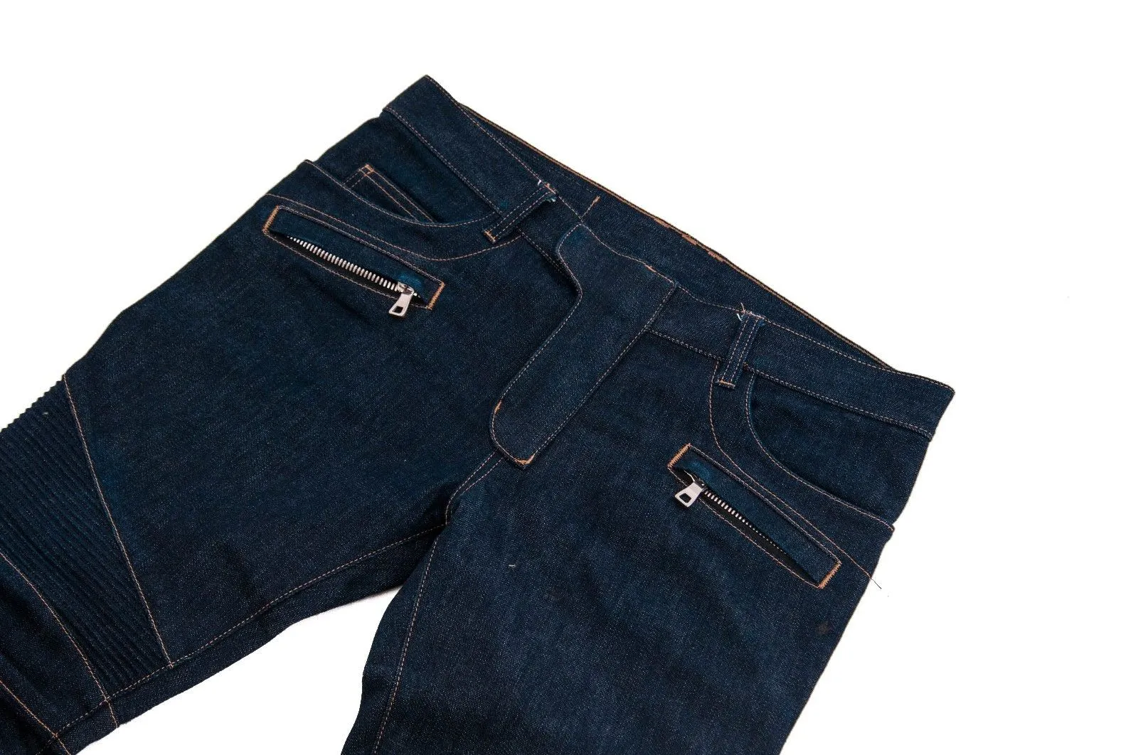 Dark Blue Biker Jeans