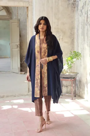 Dasht Cape - Blue & Gold