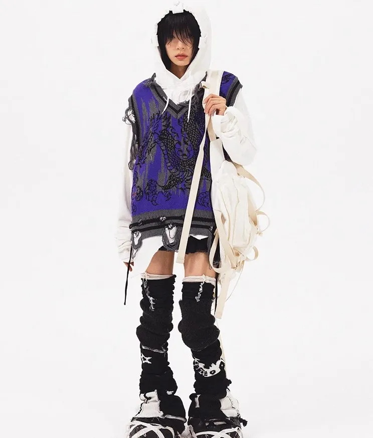 Dragon Knitted Vest CFI0001