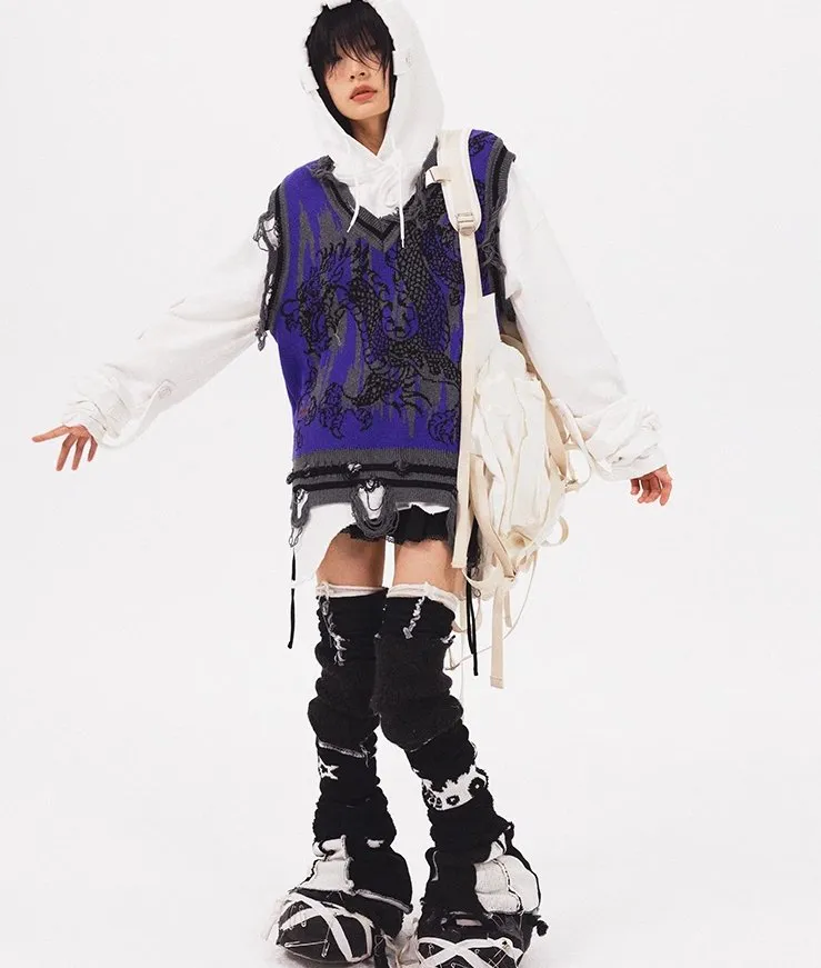 Dragon Knitted Vest CFI0001