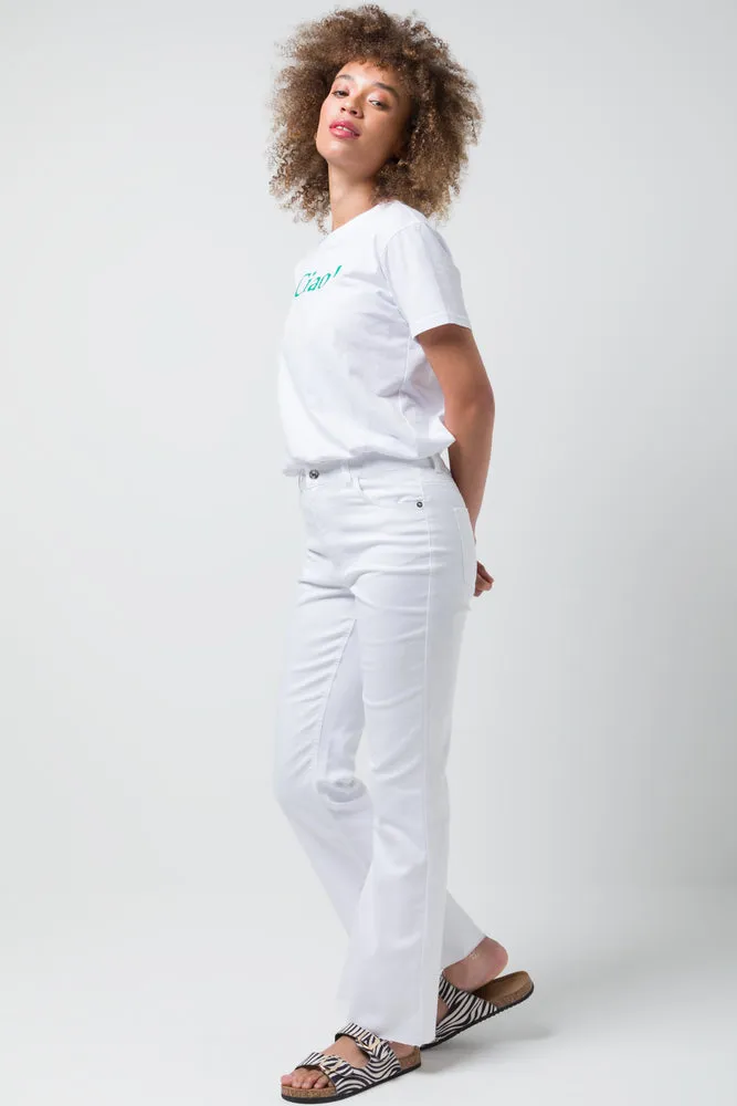 Flare Leg Jean White