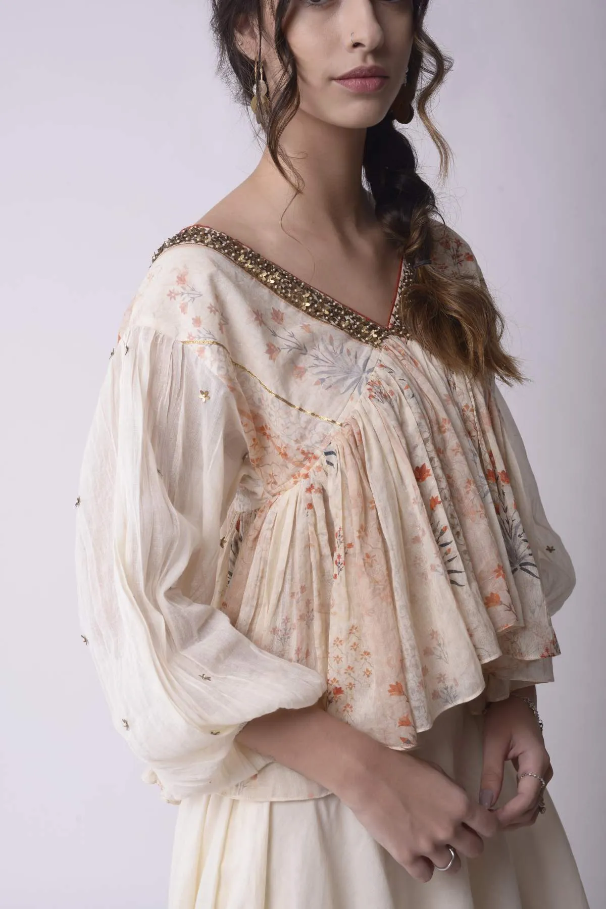 Flared Kaftan & Skirt Set