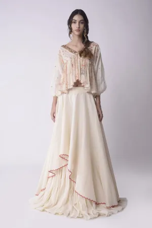 Flared Kaftan & Skirt Set