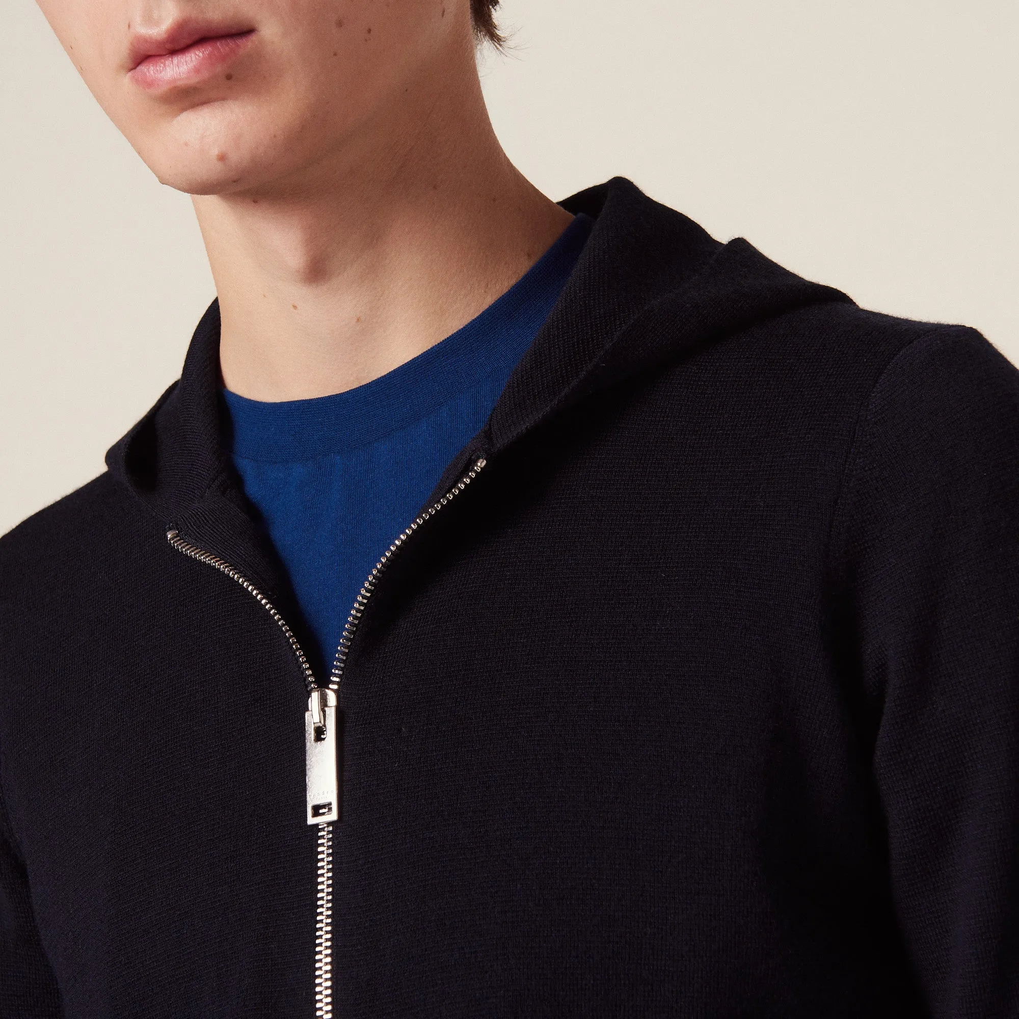 Gilet à capuche en laine