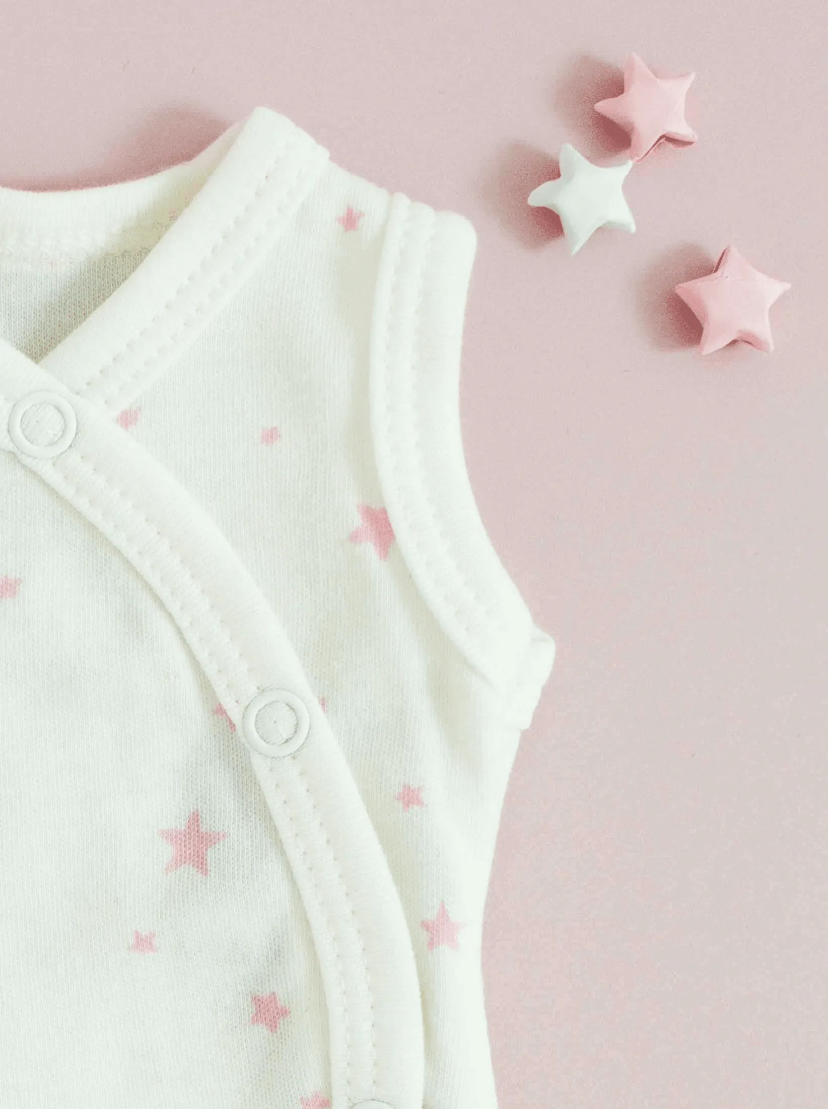 Incubator Vest, Pink Stars, Premium 100% Organic Cotton