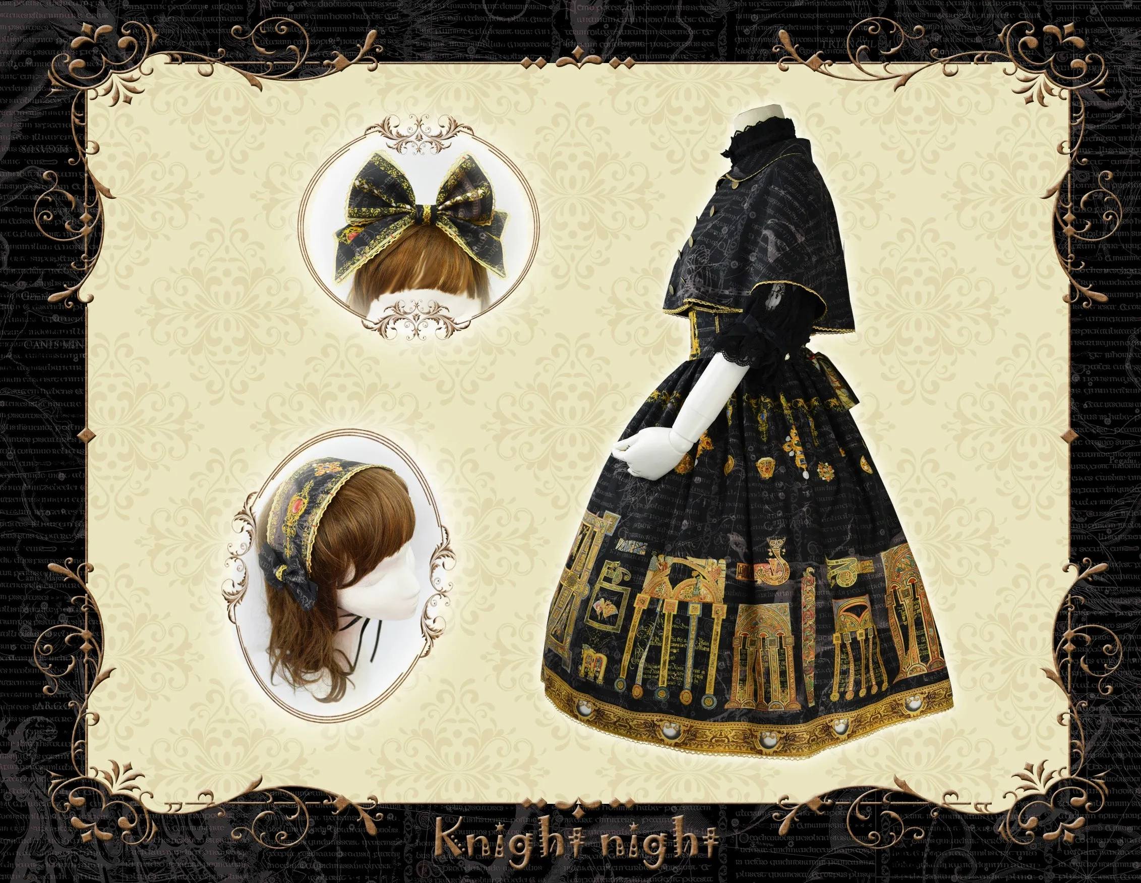 Knight Night~The Secret of Kells~Elegant Lolita Cape Short Lolita Cloak