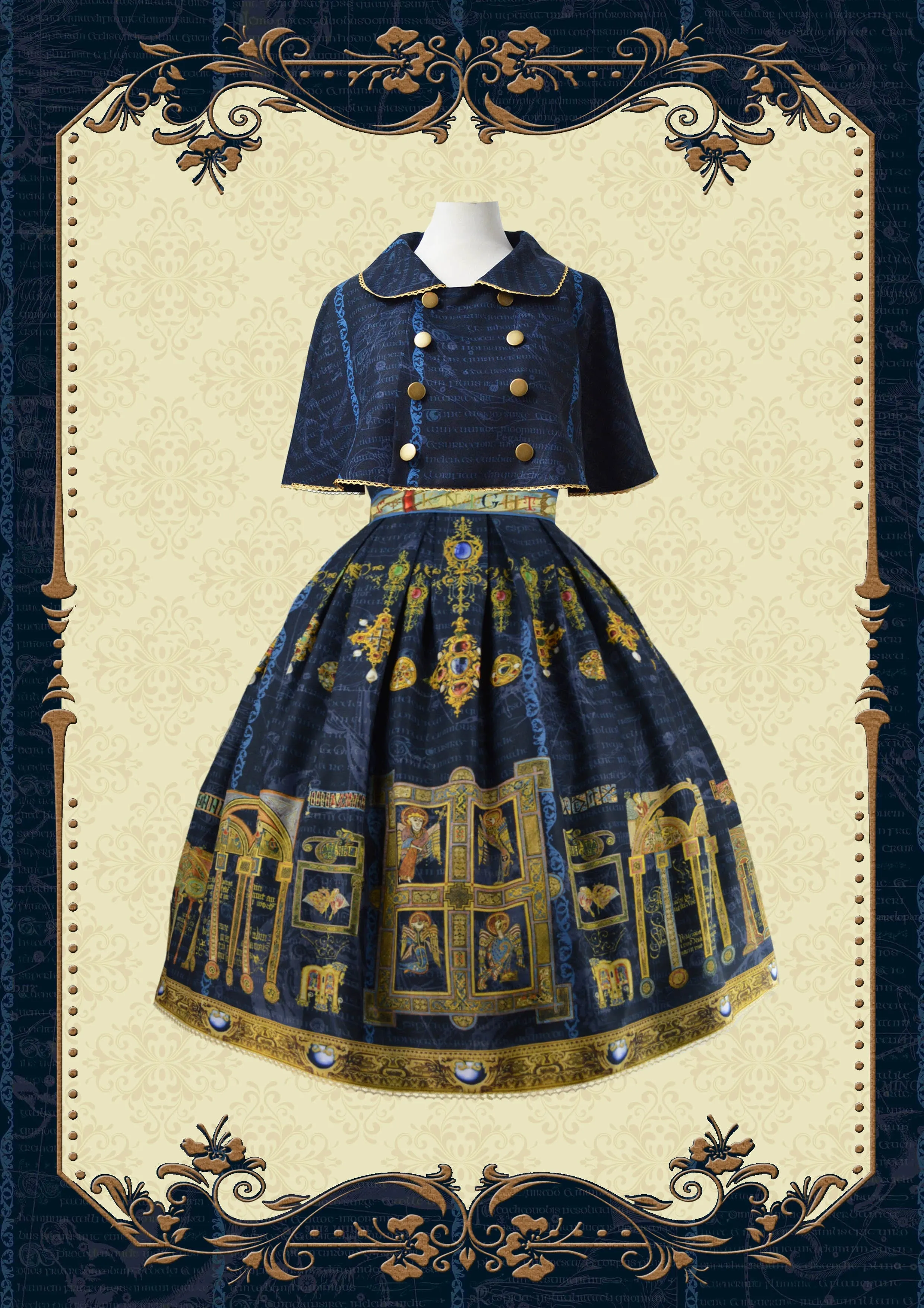 Knight Night~The Secret of Kells~Elegant Lolita Cape Short Lolita Cloak