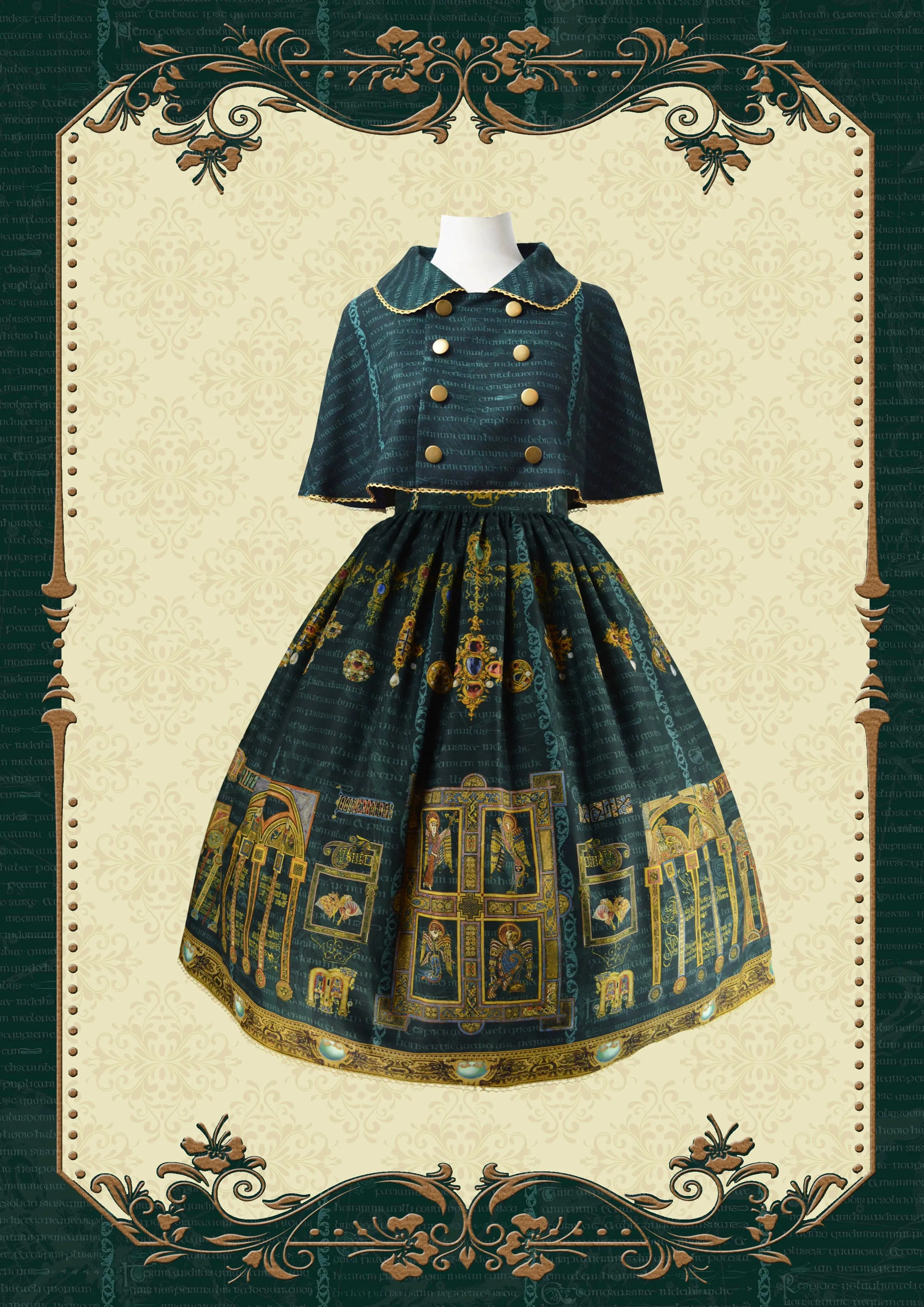 Knight Night~The Secret of Kells~Elegant Lolita Cape Short Lolita Cloak