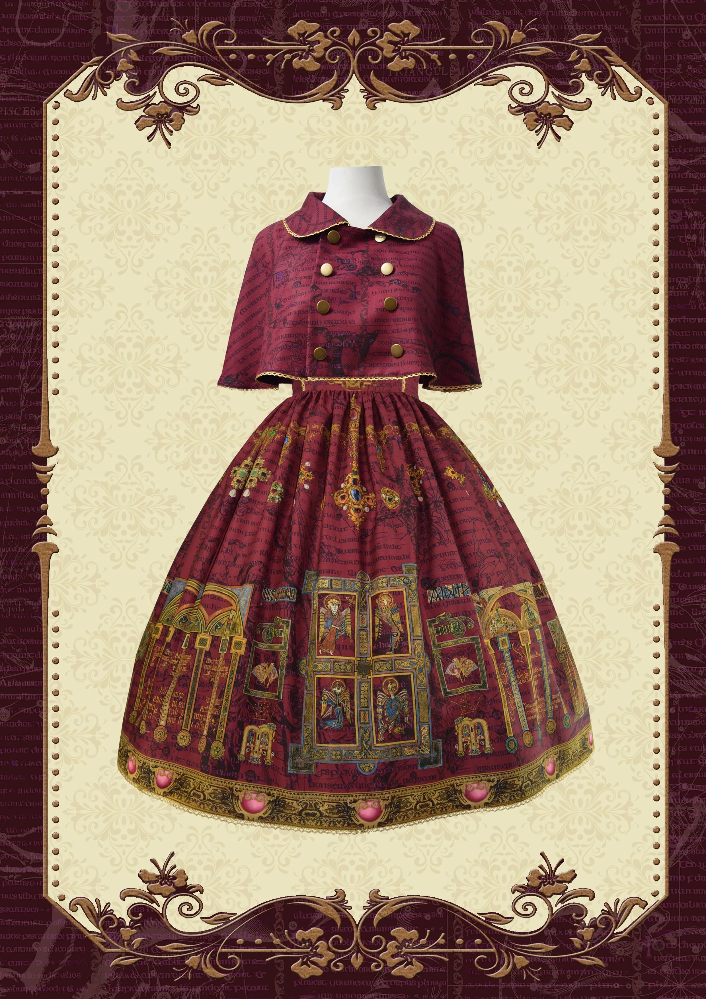Knight Night~The Secret of Kells~Elegant Lolita Cape Short Lolita Cloak