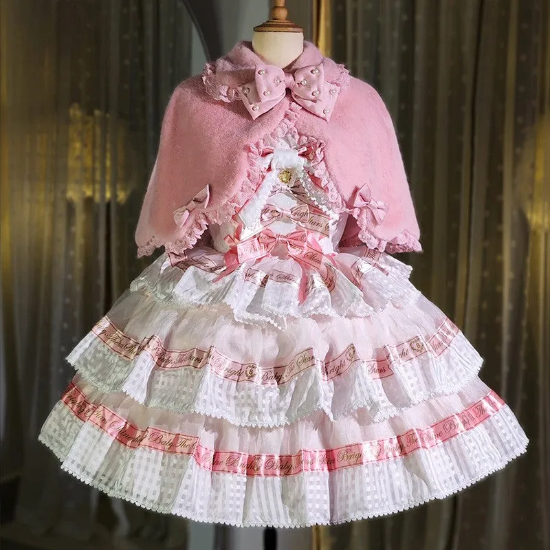 Letters from Unknown Star~Kawaii Lolita Cape Winter Lolita Shawl Daily