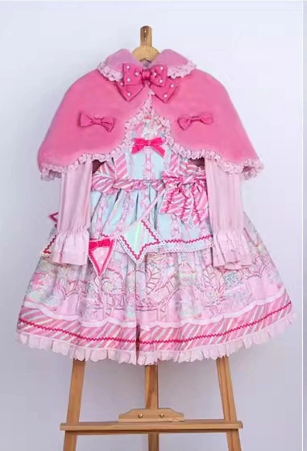 Letters from Unknown Star~Kawaii Lolita Cape Winter Lolita Shawl Daily