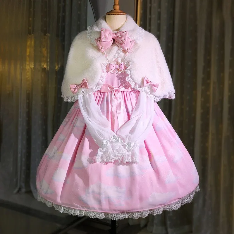 Letters from Unknown Star~Kawaii Lolita Cape Winter Lolita Shawl Daily