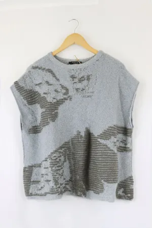 Marco Polo Blue Knitted Top M