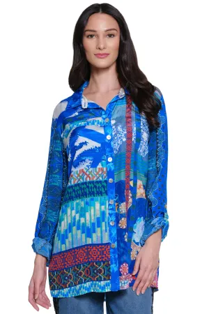 Mixed Print Button-Up - Multi