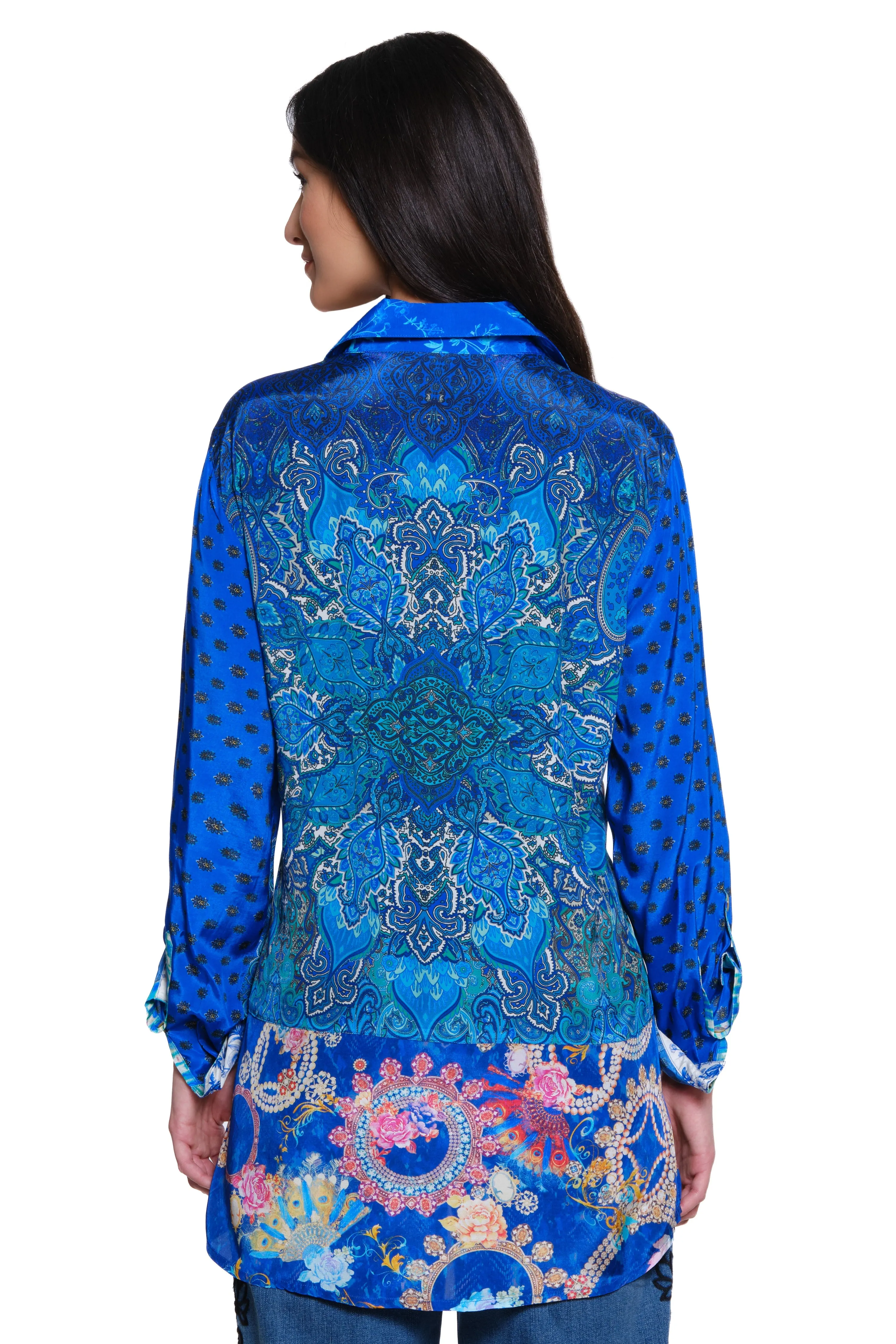 Mixed Print Button-Up - Multi