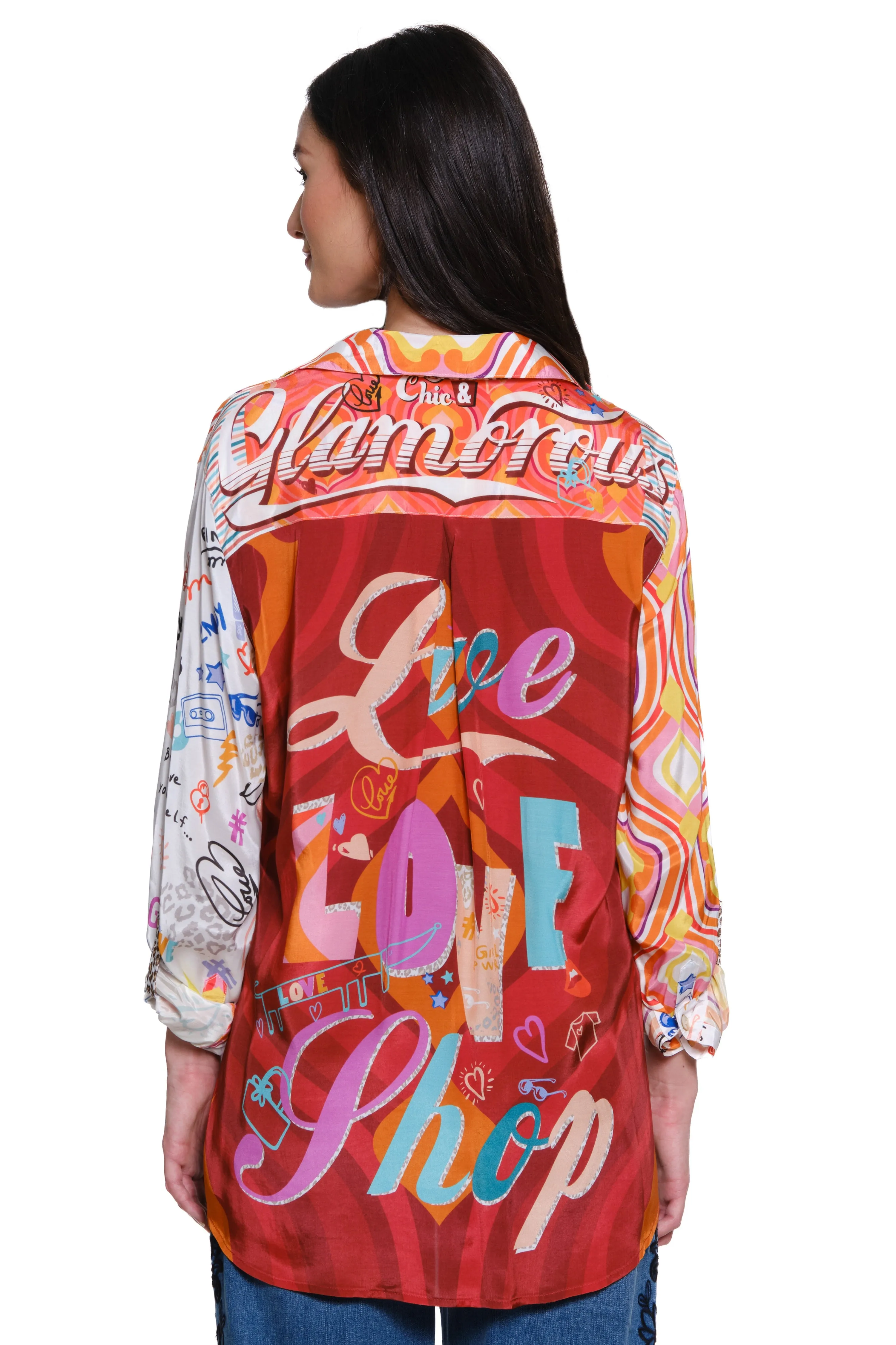 Novelty Mixed Print Tunic - Women's - Multi