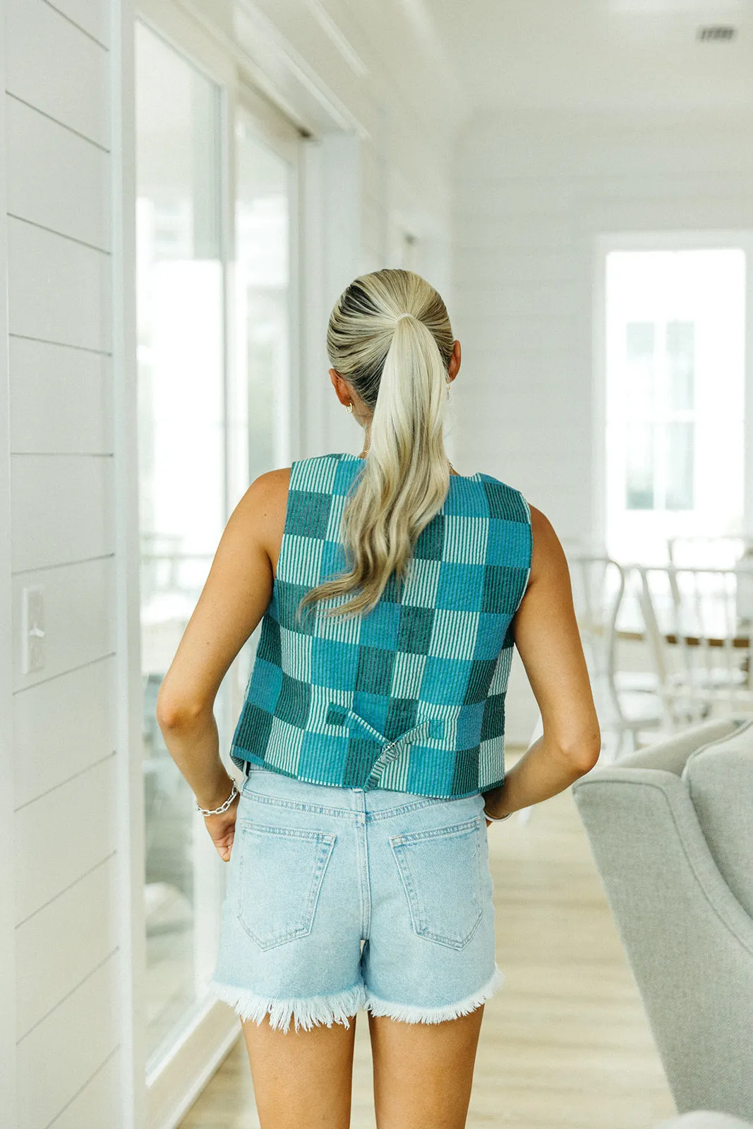 Patchwork Vest - Green