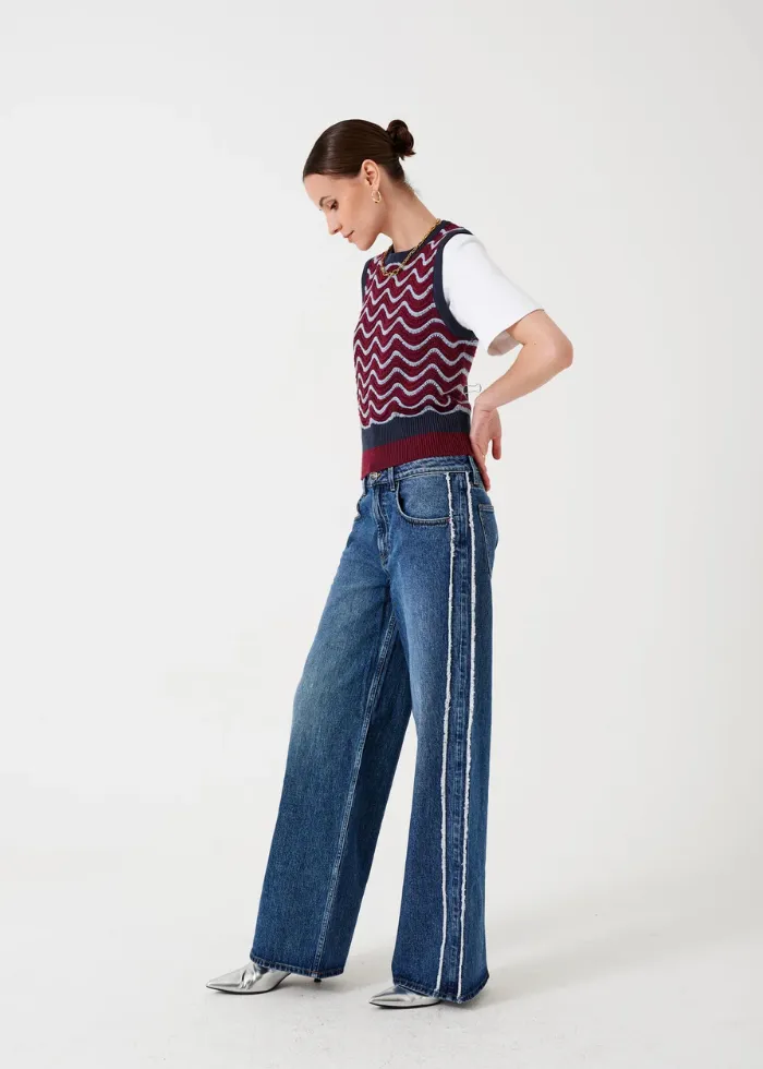 Seventy   Mochi Gracie Side Stripe Jean in Pasadena Vintage
