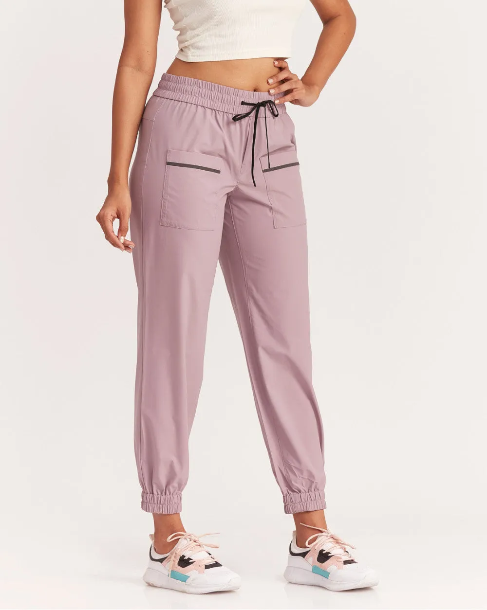 Slim Fit Tech Joggers - Mauve
