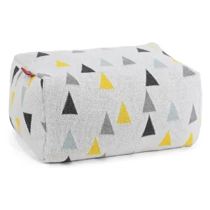 Small Footstool - Knitted Geo Triangle