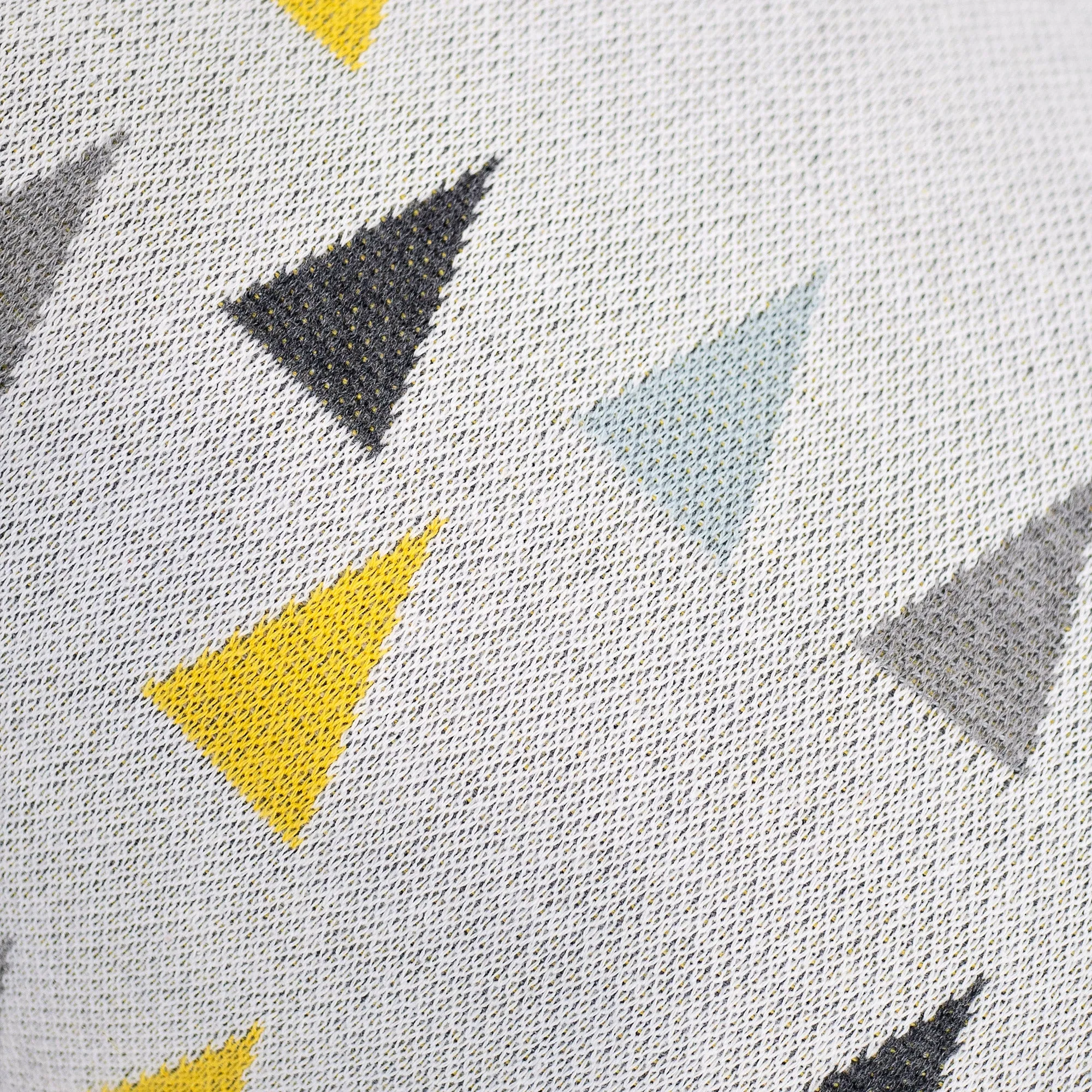 Small Footstool - Knitted Geo Triangle