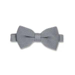 Stone Grey Knitted Bow Tie