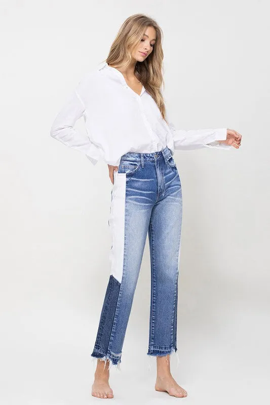 Tallulah Skye Crop Side Blocking Pane Jeans (DS) FG FM