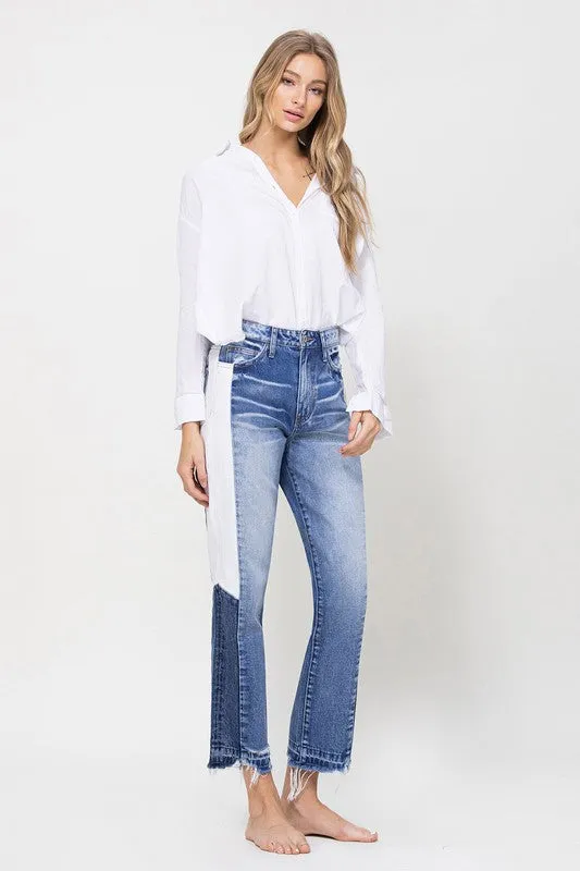Tallulah Skye Crop Side Blocking Pane Jeans (DS) FG FM
