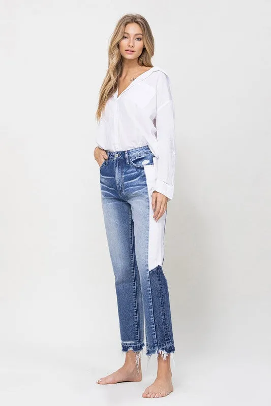 Tallulah Skye Crop Side Blocking Pane Jeans (DS) FG FM