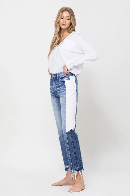 Tallulah Skye Crop Side Blocking Pane Jeans (DS) FG FM