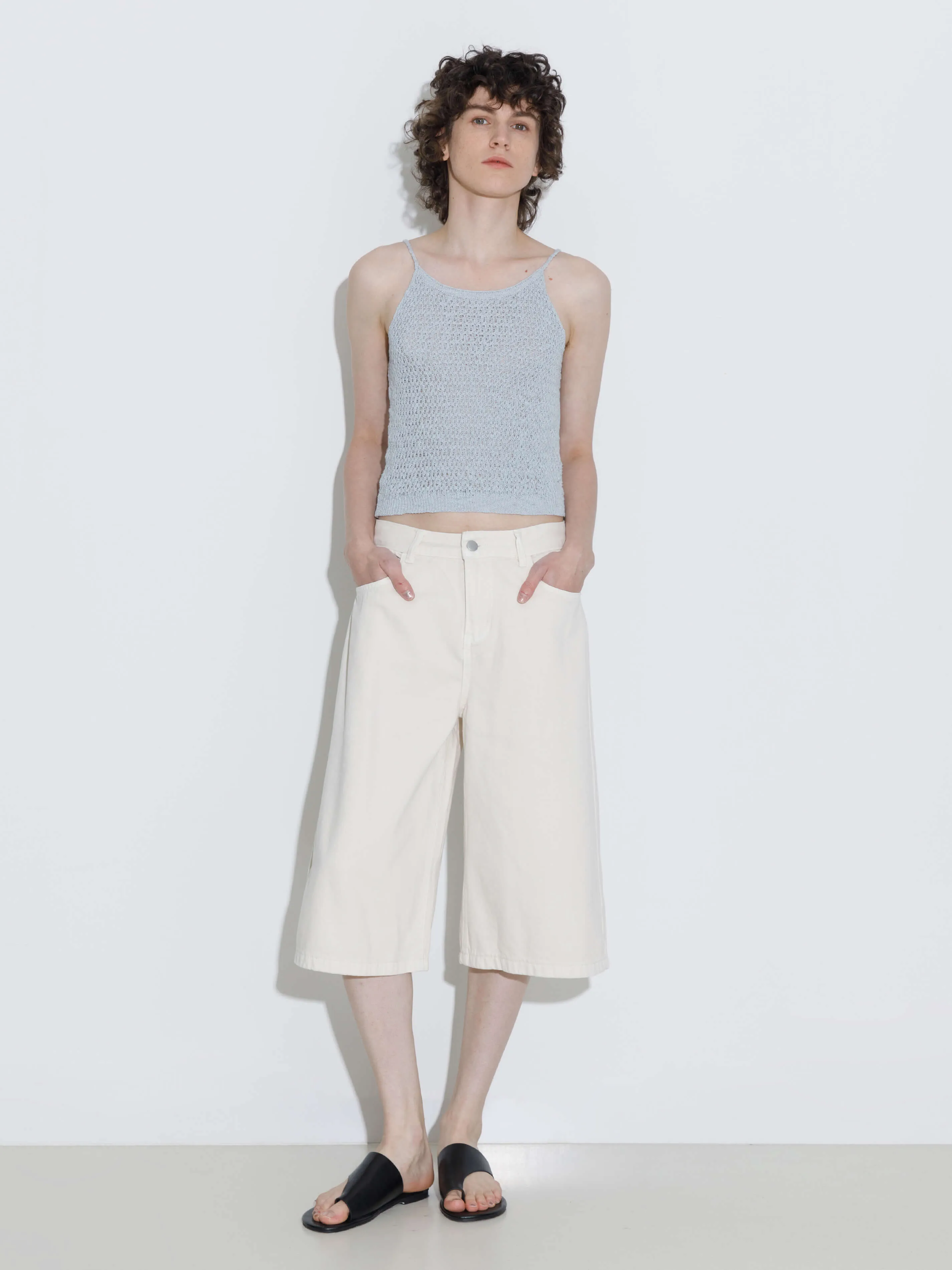 Thin Strap Ribbed Knit Vest