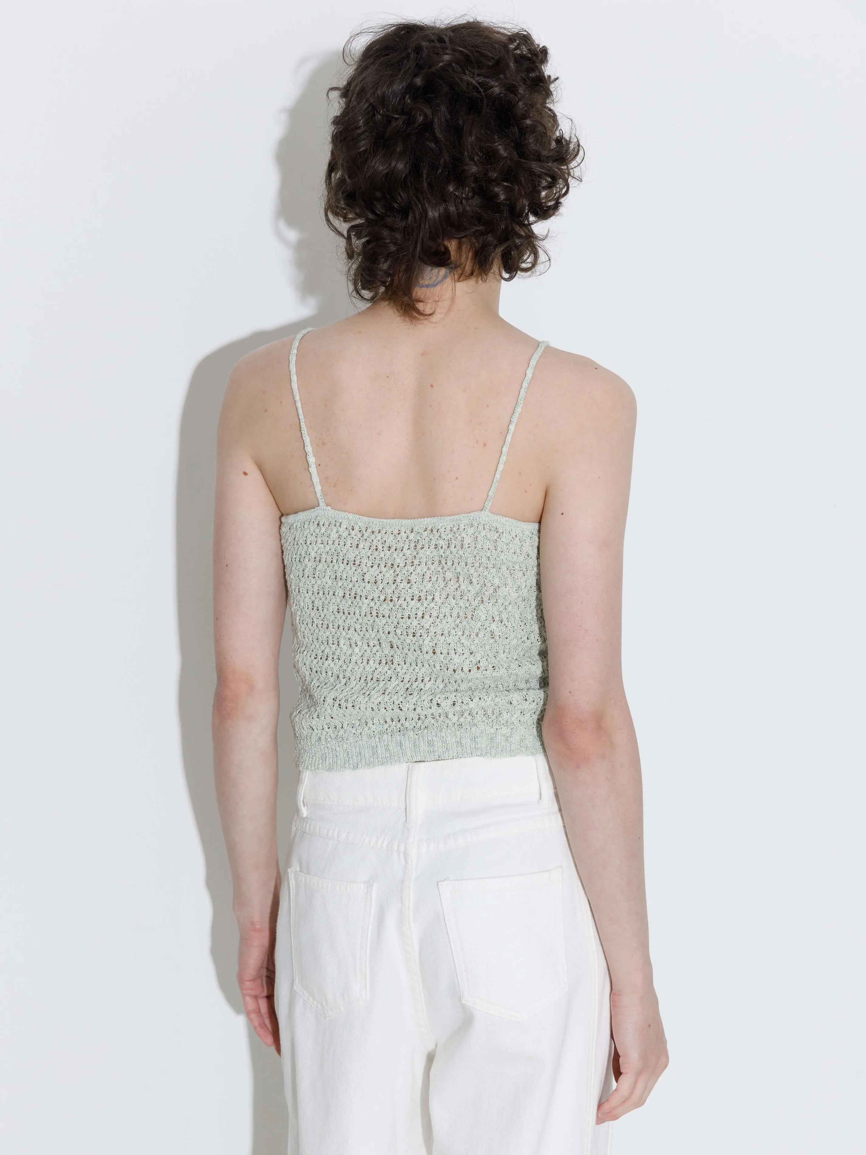 Thin Strap Ribbed Knit Vest